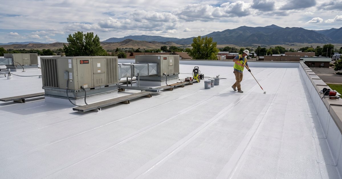 EPDM rubber membrane commercial roof seams and flashing — EPDM Roof Restored With Roof Coatings In Monte Vista CO
