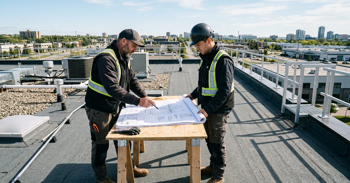 Commercial flat roof surface on a large industrial building — What Is The Best Construction For Flat Roofing? | White Roofing System